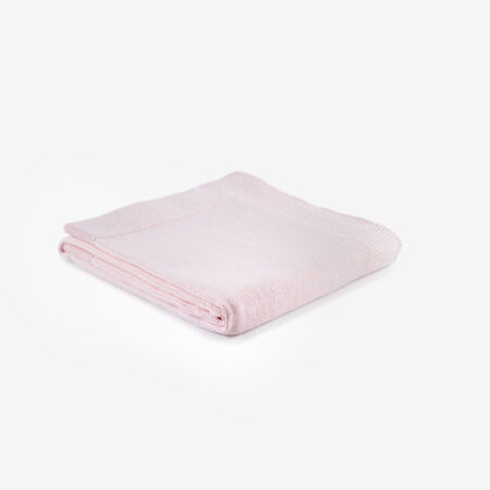 שמיכה סרוגה ורודה