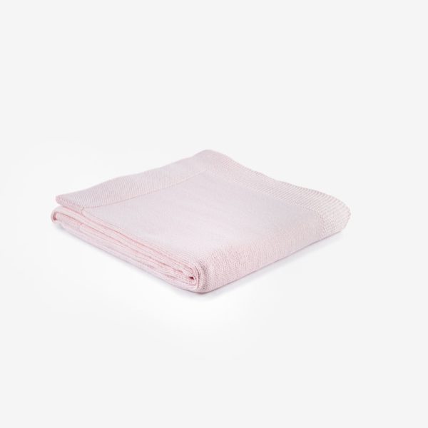 שמיכה סרוגה ורודה