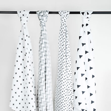 רביעיית חיתולי בד מעוצבים