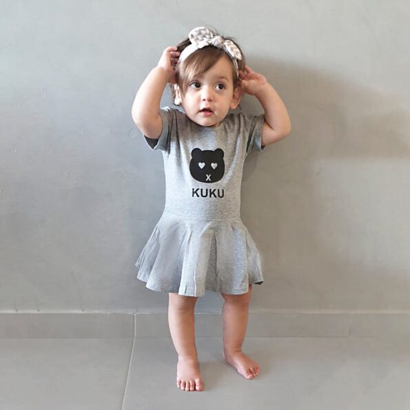 שמלה אפורה לתינוקות